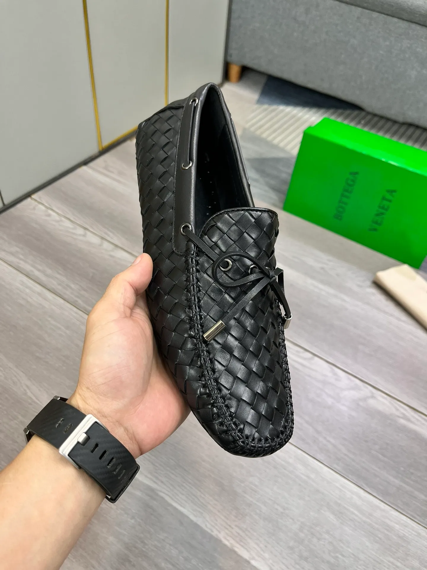 Factory price 440💵BV new men's shoes original replica👉👉High-end men's casual beanie shoes/💞driving shoes! 🔊Upper imported cowhide woven, ☑️Sheepskin lining, one-step design, light and smart ☮☮Suitable for all kinds of travel, exclusive new style, real shot, size 38-44, (45 can be customized)